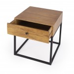 Brixton Iron & Wood End Table, 3898330