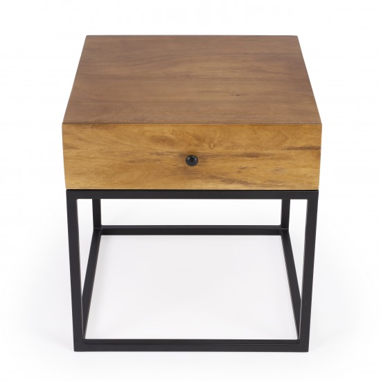 Brixton Iron & Wood End Table, 3898330