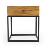 Brixton Iron & Wood End Table, 3898330