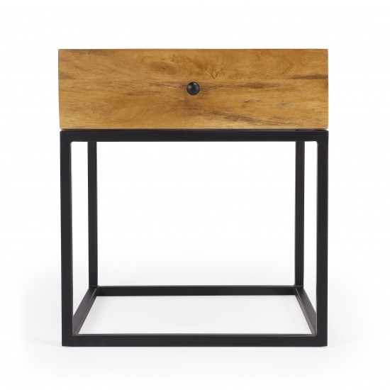 Brixton Iron & Wood End Table, 3898330