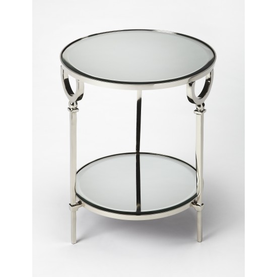 Jolene Metal & Mirror End Table, 3940140