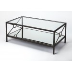 Metropolis Metal & Mirror Coffee Table, 3943025