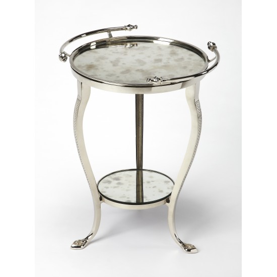 Viola Metal & Mirror End Table, 3947260