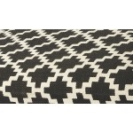 Lucinda Black & White Upholstered Cocktail Ottoman, 3957020