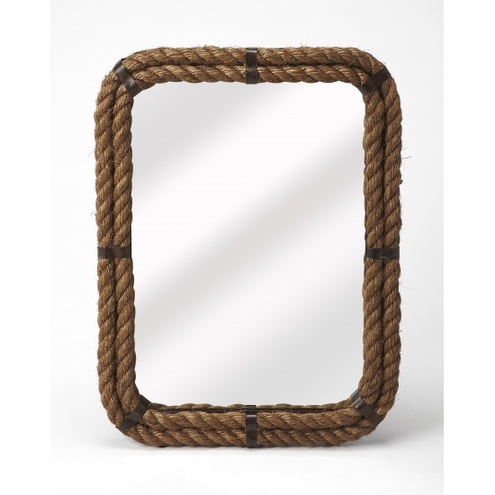 Darby Rectangular Rope Wall Mirror, 3962120