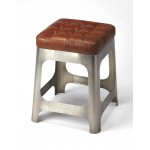 Gerald Iron & Leather Counter Stool, 3963344