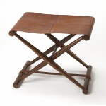 Sutton Leather Folding Stool, 3989140