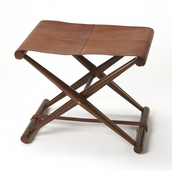 Sutton Leather Folding Stool, 3989140