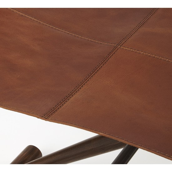 Sutton Leather Folding Stool, 3989140