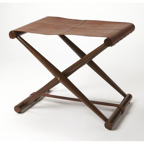 Sutton Leather Folding Stool, 3989140