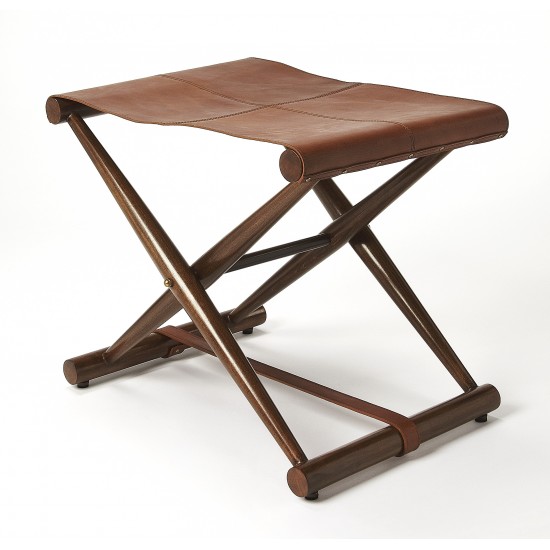Sutton Leather Folding Stool, 3989140