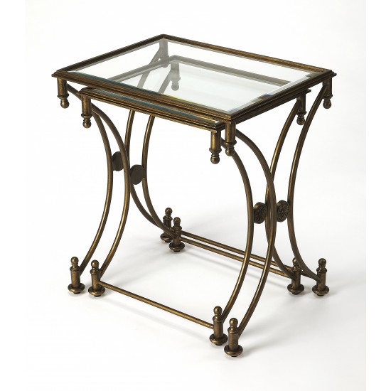 Beverly Antique Gold Nesting Tables, 4012226