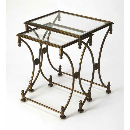 Beverly Antique Gold Nesting Tables, 4012226