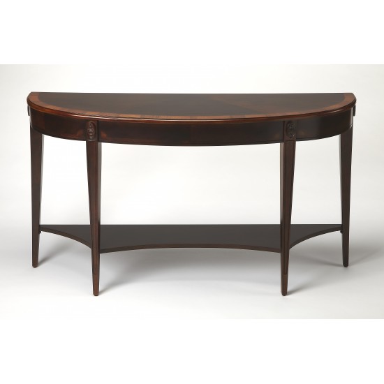 Astor Cherry Nouveau Demilune Console Table, 4146211