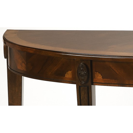 Astor Nutmeg Demilune Console Table, 4146251