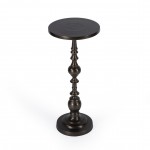 Darien Round Bronze Pedestal End Table, 4324392