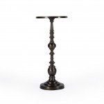 Darien Round Bronze Pedestal End Table, 4324392