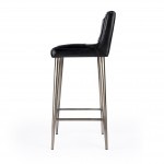 Maxwell Black Leather Bar Stool, 4347034