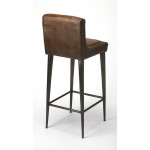 Maxwell Leather Bar Stool, 4347344