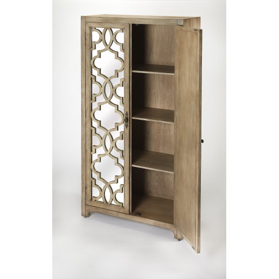 Morjanna Greige Mirrored Armoire, 4356406