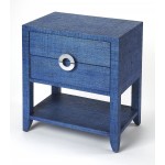 Amelle Blue Raffia End Table, 4357361