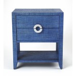 Amelle Blue Raffia End Table, 4357361