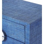 Amelle Blue Raffia End Table, 4357361