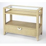 Amelle Cream Raffia Console Table, 4358349