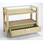 Amelle Cream Raffia Console Table, 4358349