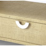 Amelle Cream Raffia Console Table, 4358349