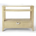 Amelle Cream Raffia Console Table, 4358349