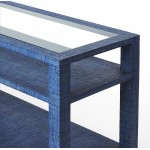 Amelle Blue Raffia Console Table, 4358361