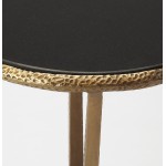 Flavio Metal & Stone End Table, 4418226