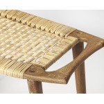 Tristan Natural Wood & Rattan Stool, 4424312