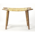 Tristan Natural Wood & Rattan Stool, 4424312