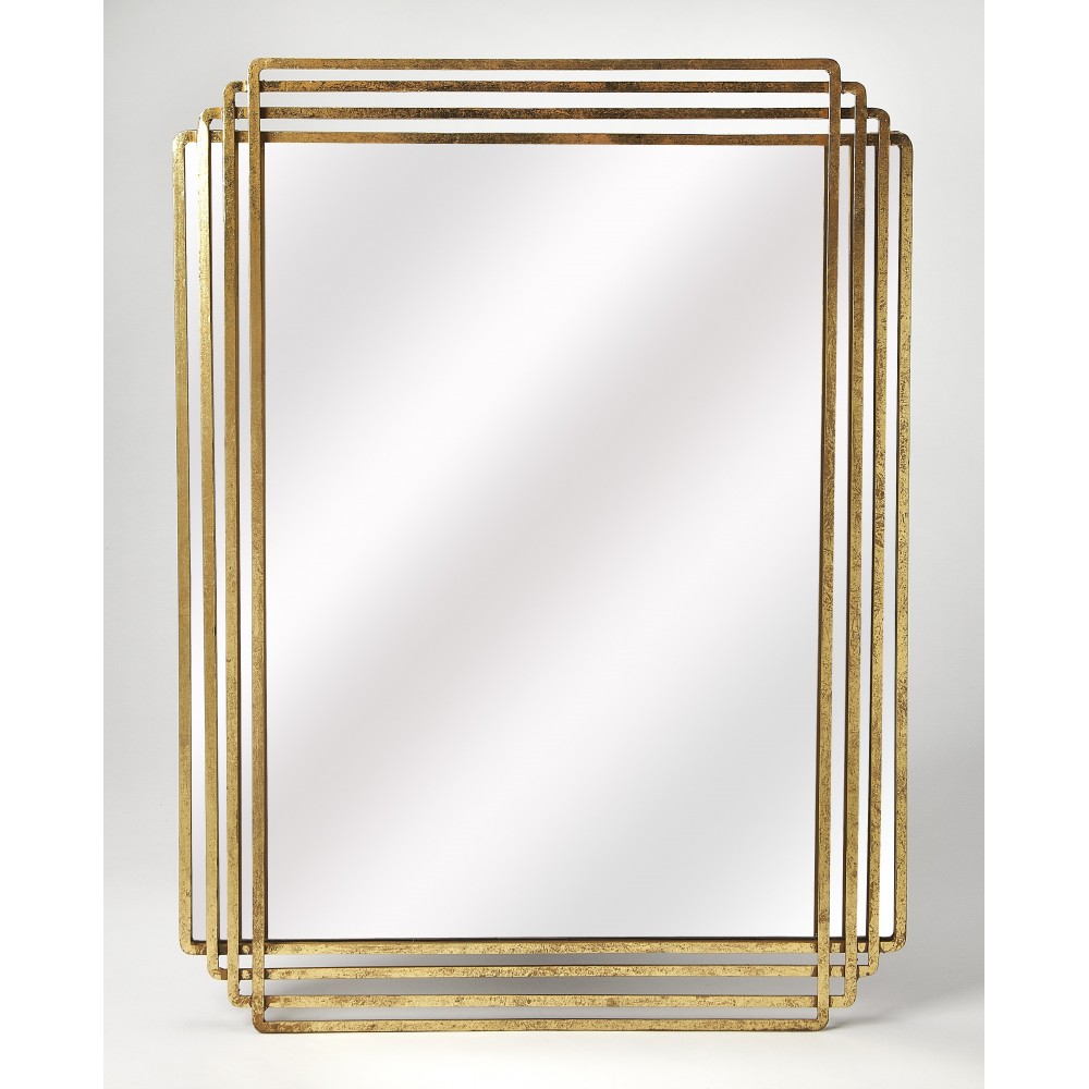 Uptown Gold Rectangular Wall Mirror, 4436226