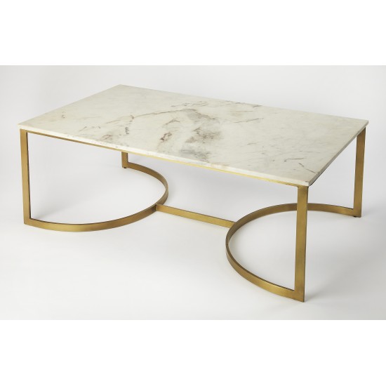 Corsini Marble & Metal Coffee Table, 4446389