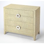 Amelle Cream Raffia 4 Drawer Accent Chest, 4483349