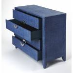 Amelle Blue Raffia Accent Chest, 4483361