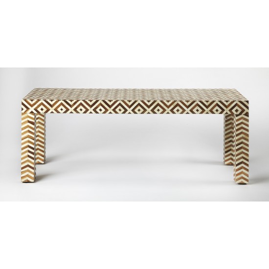 Crispin Wood & Bone Inlay Bench, 4498338