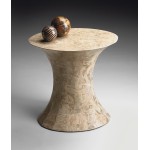 Jaxon Oval Fossil Stone Side Table, 5059070