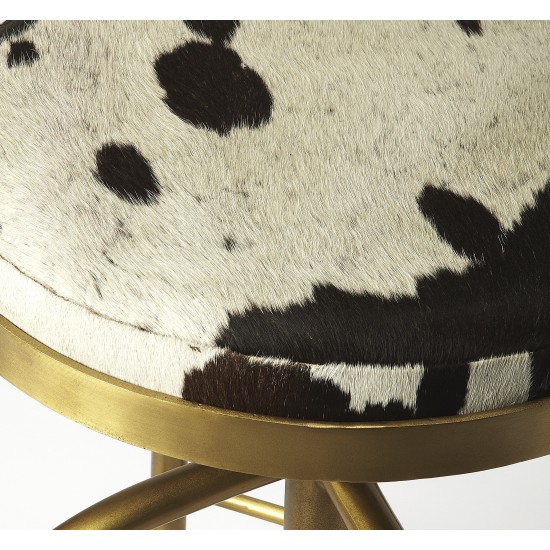 Grogan Hair-On-Hide Barstool, 5238373