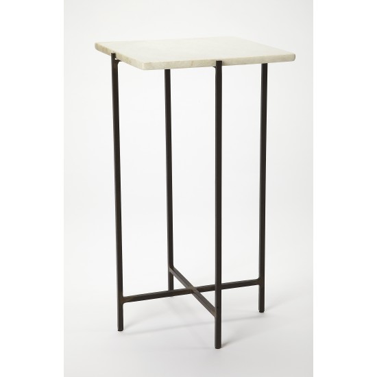 Nigella Square Marble & Metal Accent Table, 5246389