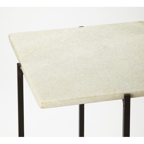 Nigella Square Marble & Metal Accent Table, 5246389