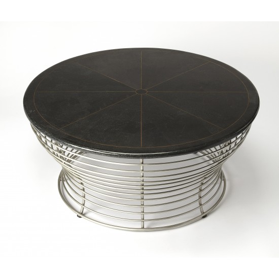 Fleming Fossil Stone & Metal Coffee Table, 5274025
