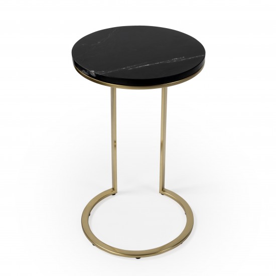 Shounderia Black Marble Accent Table, 5277402