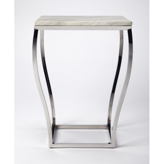 Haley Marble & Metal End Table, 5278220