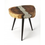 Bisbee Molten Aluminum & Wood Bunching End Table, 5281330