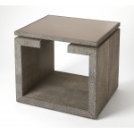 Pruitt Brown Leather End Table, 5308350