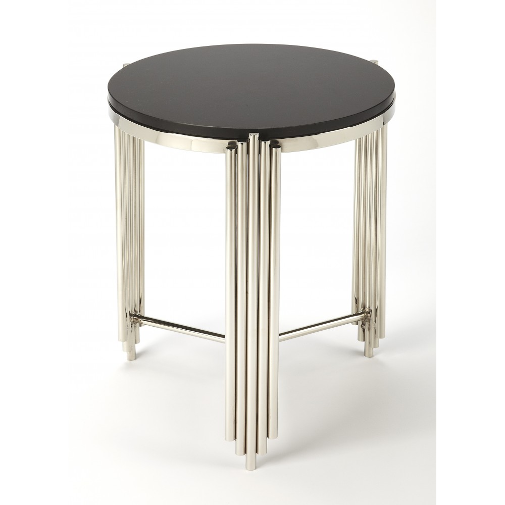 Khalifa Black Granite End Table, 5310025